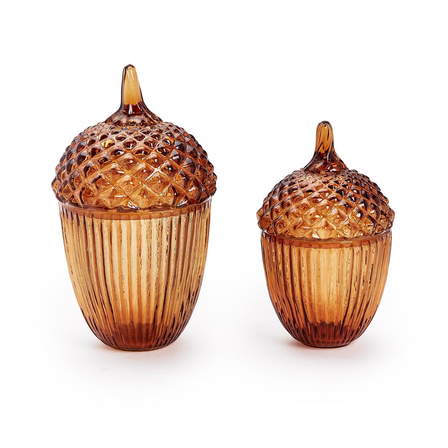 Amber Acorn Lidded Jars