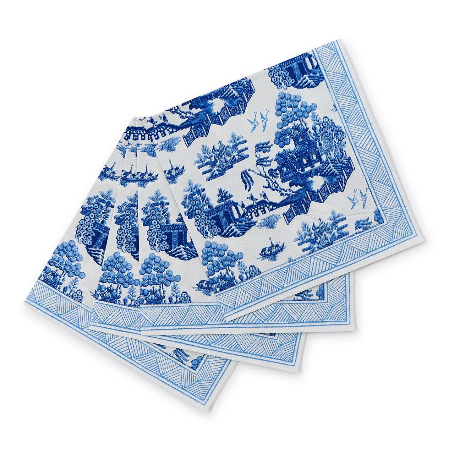 Blue Willow Paper Cocktail Napkins