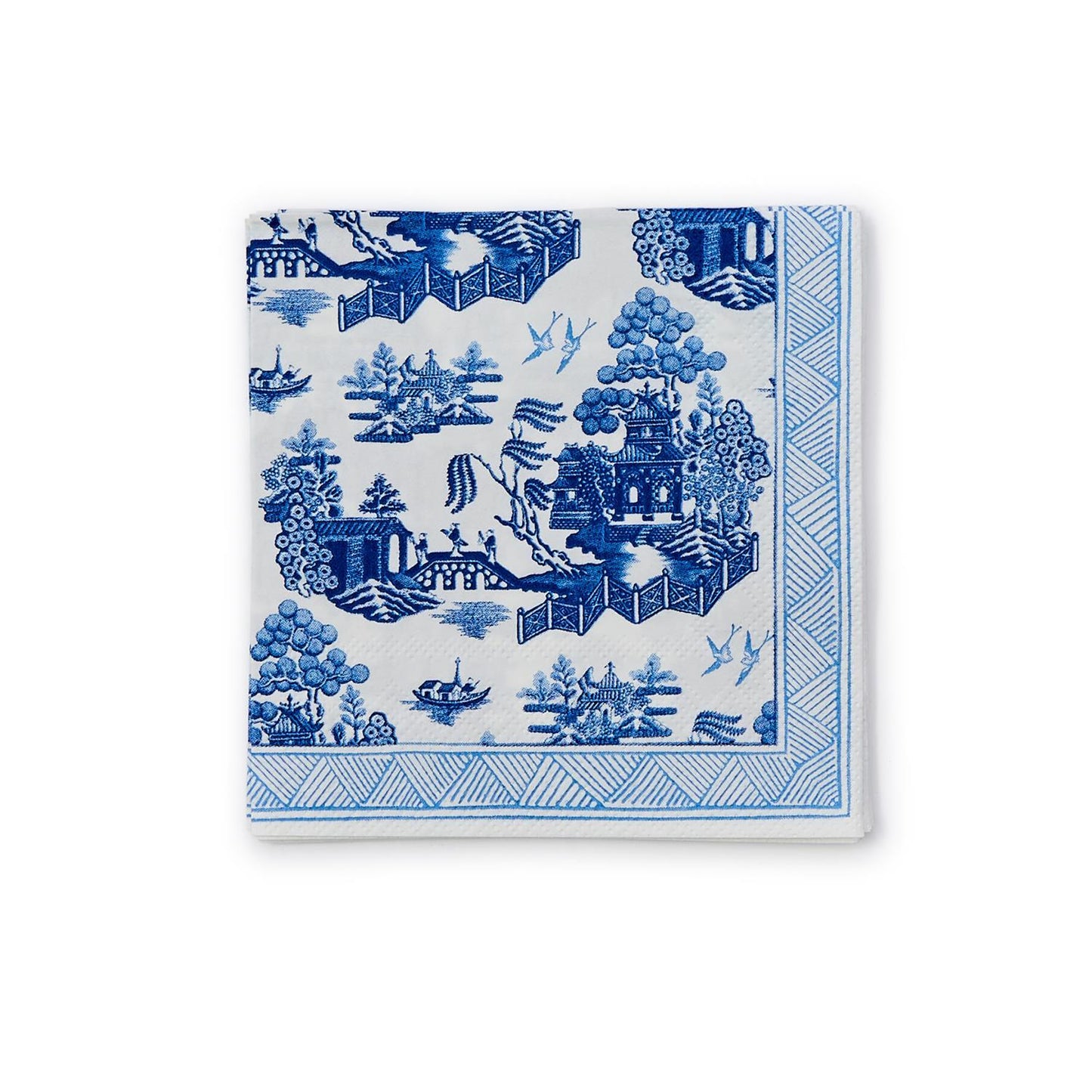 Blue Willow Paper Cocktail Napkins