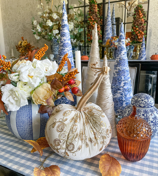 Gold Sequin Embellished Pumpkin