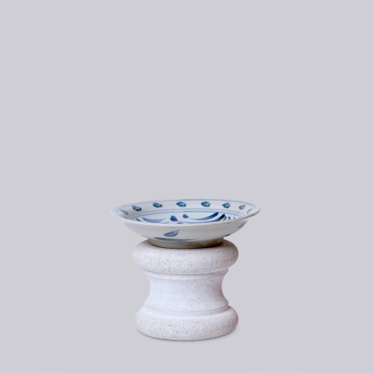 Small Blue and White Porcelain Auspicious Carp Dish