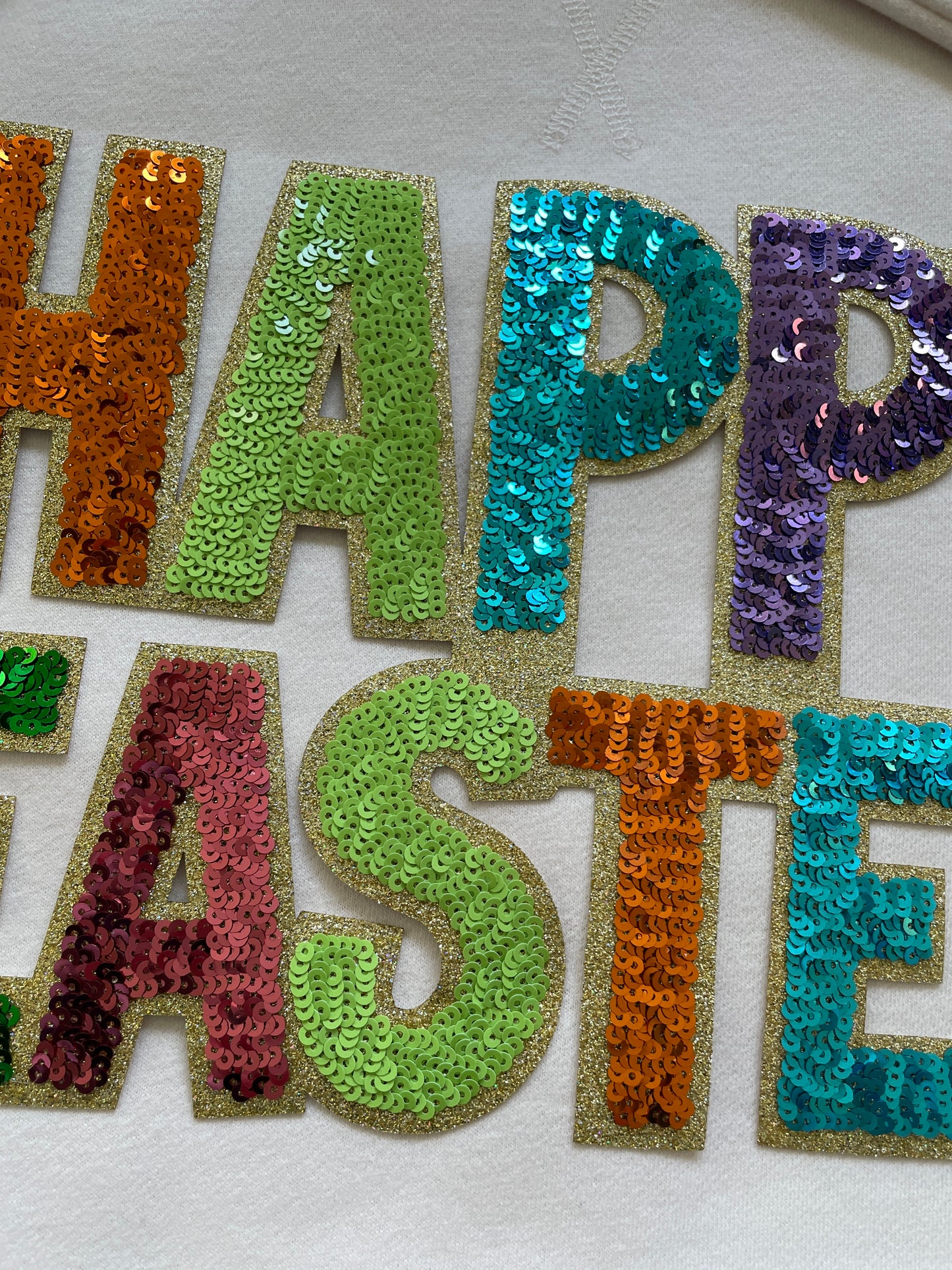 Happy Easter Sequin Patch Shirt