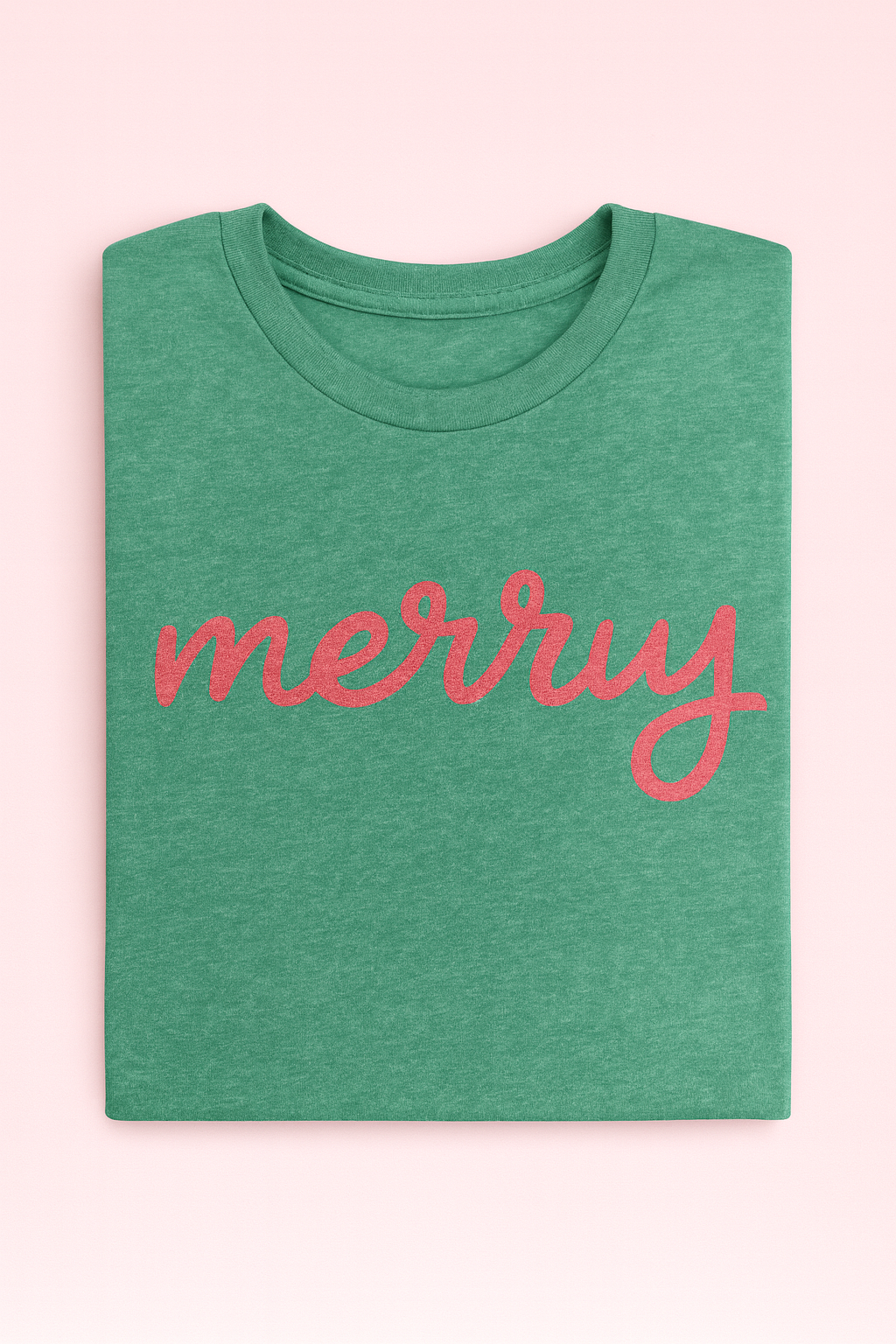 Merry Script Tee - Green