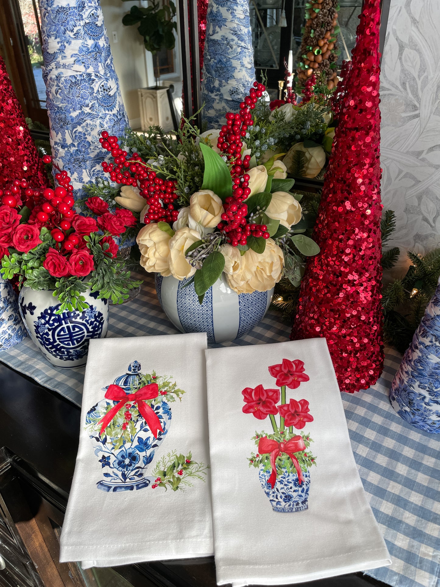 Potted Amaryllis Kitchen Towel