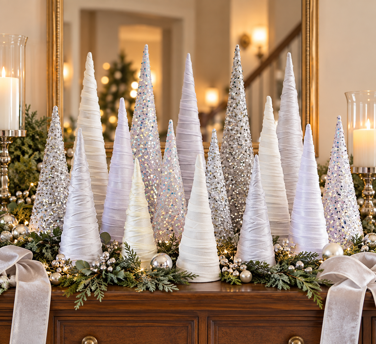 Cream and White Trees