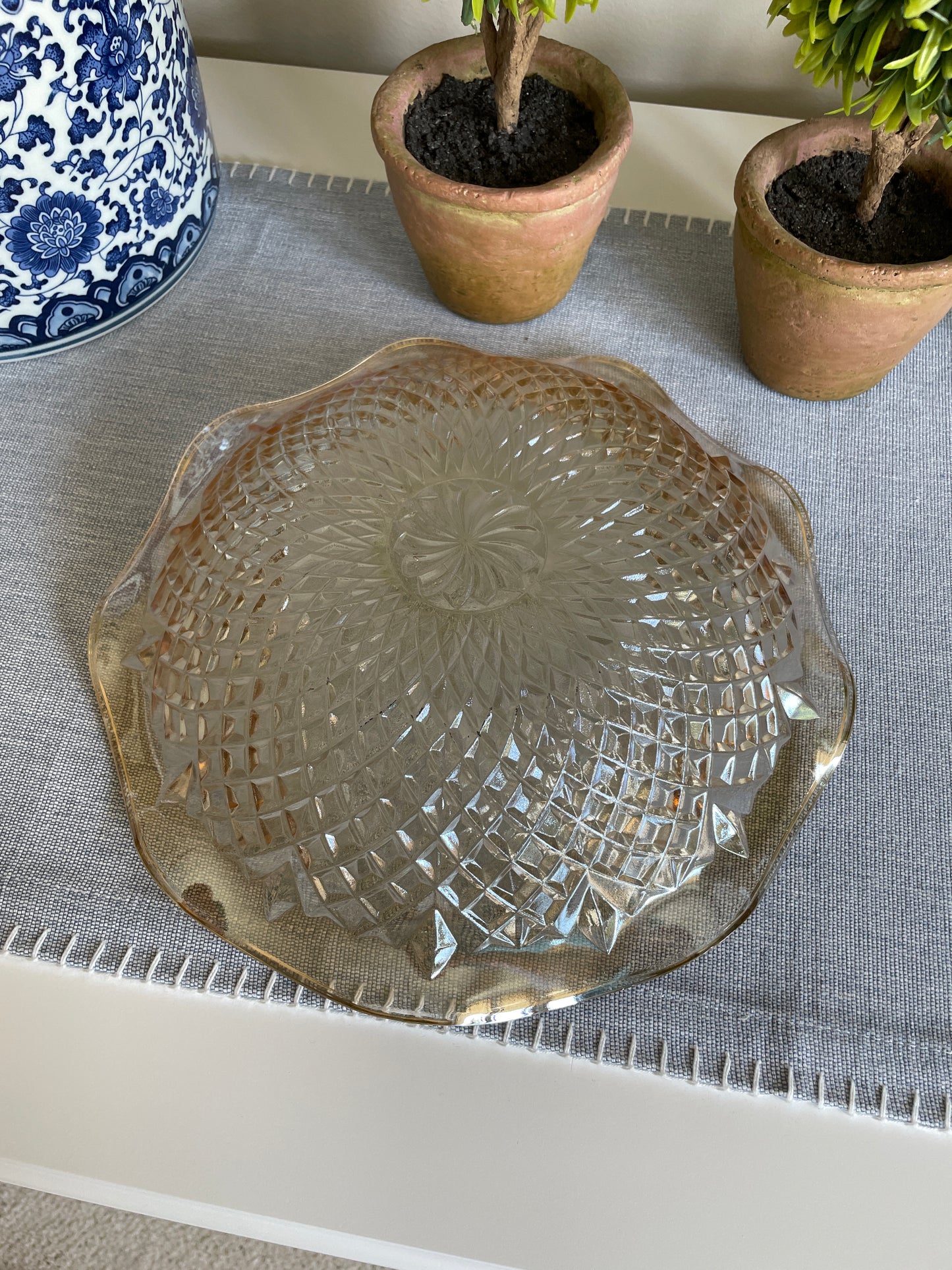 Vintage Marigold Bowl 10.5"