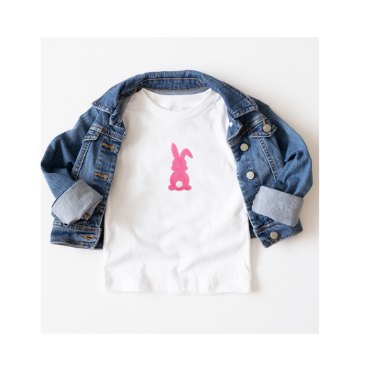 Pink Sequin Bunny Toddler Shirt