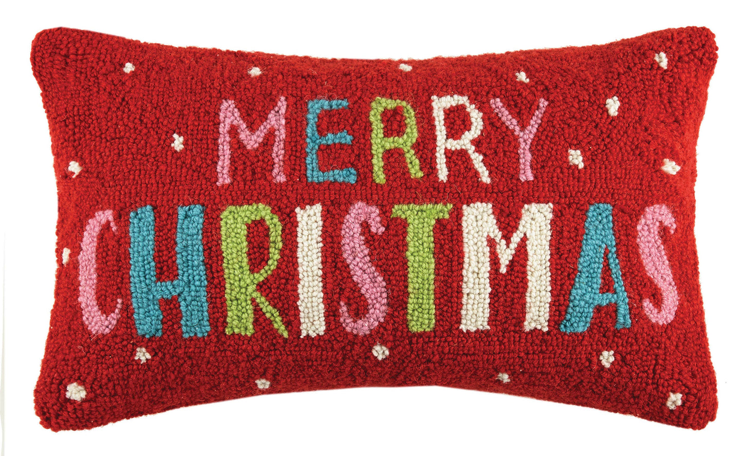 Colorful Merry Christmas Hook Pillow