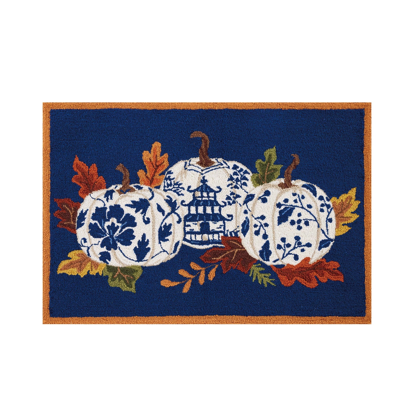 Chinoiserie Pumpkin Hook Rug