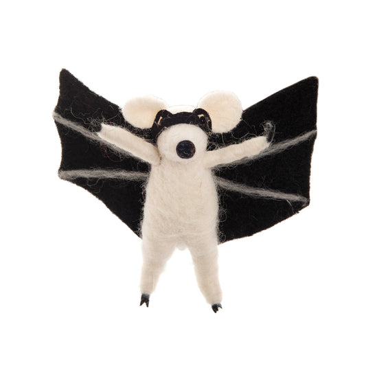 Bat Mouse Wool Halloween Ornament