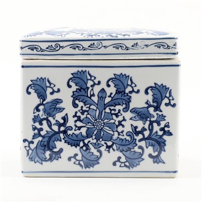 Blue and White Tissue Box Holder