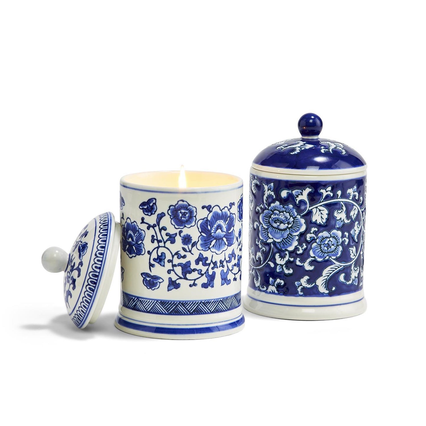 Blue and White Soy Candles