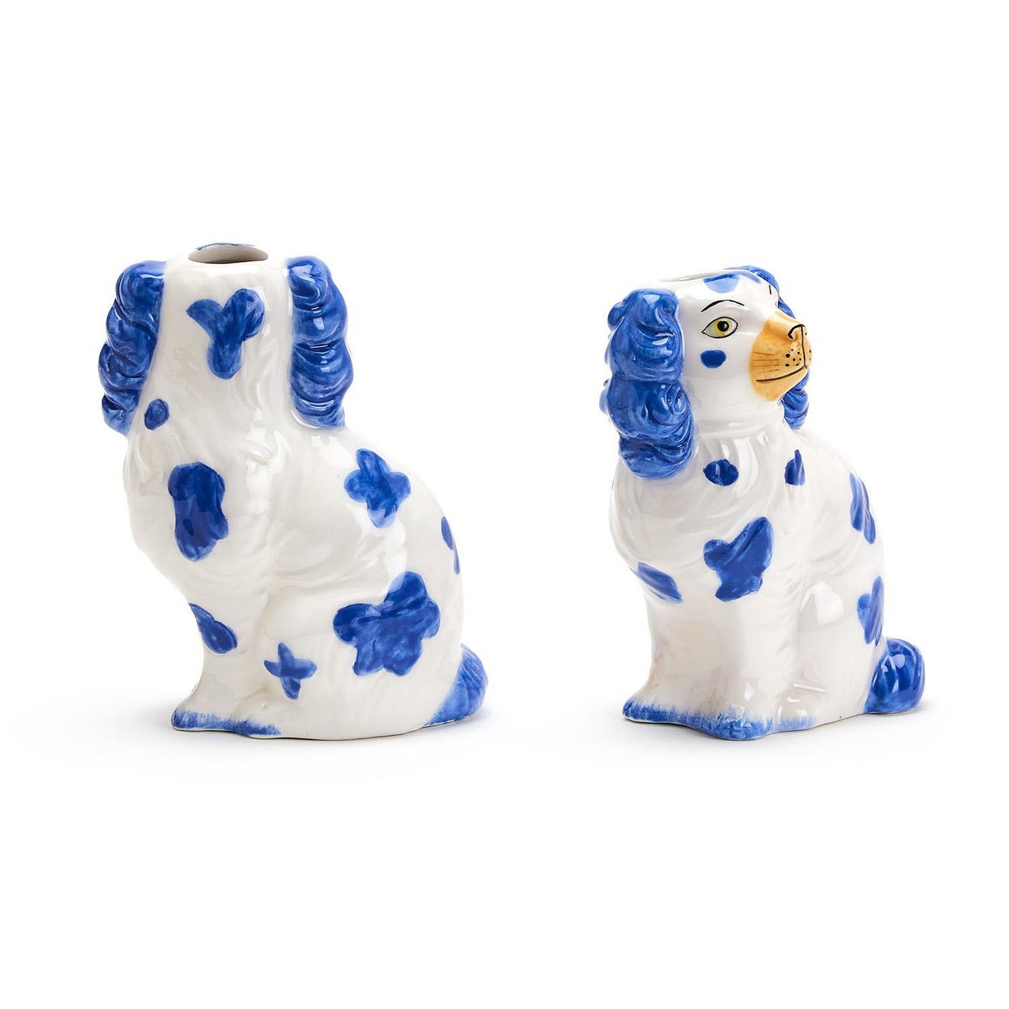 Staffordshire Dog Bud Vase Set