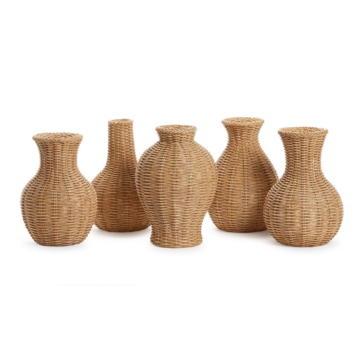 Basket Weave Pattern Vases Natural