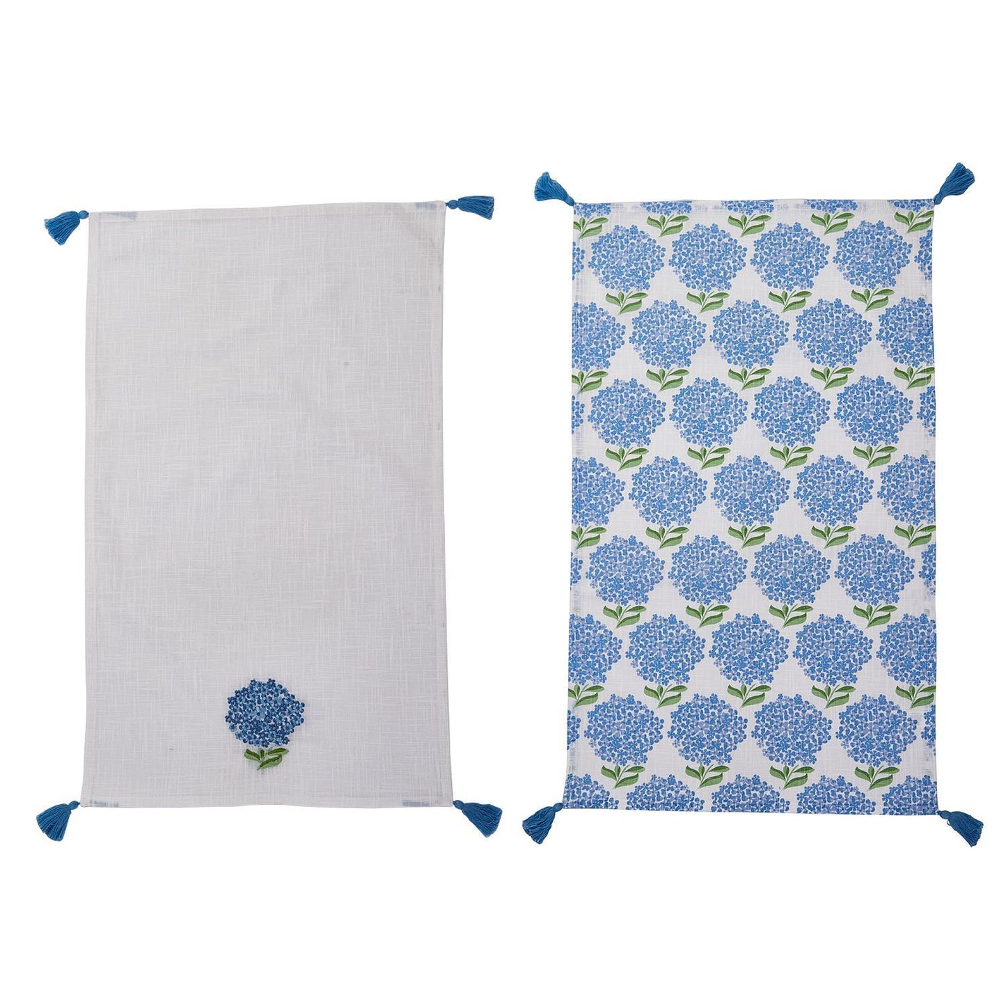 Hydrangea Towels, Set of Two