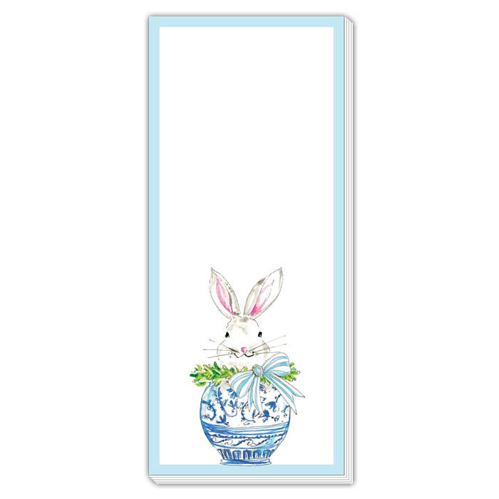 Bunny in Chinoiserie Pot Notepad & Pen