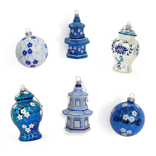 Blue and White Ornaments