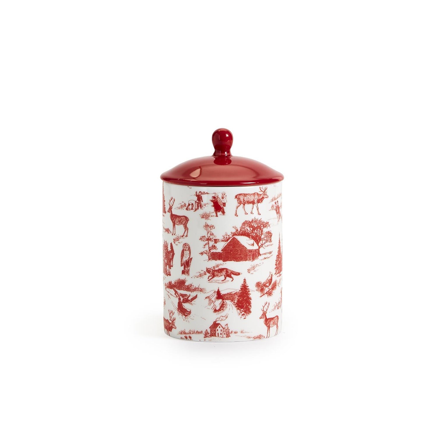Winter Toile Candle