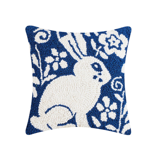 Bunny Hook Pillow, Navy