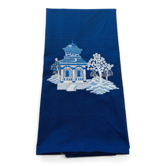 Blue Pagoda Towel