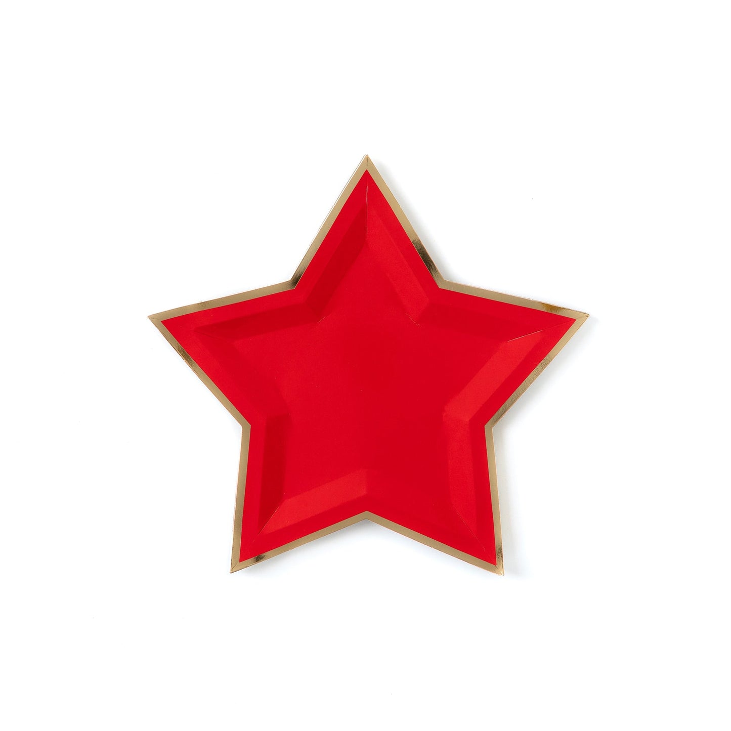 Red Star Shaped Paper Plate