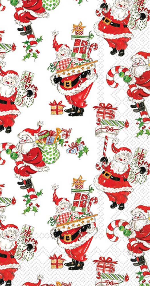 Holly Jolly Santas Christmas, Guest Towels