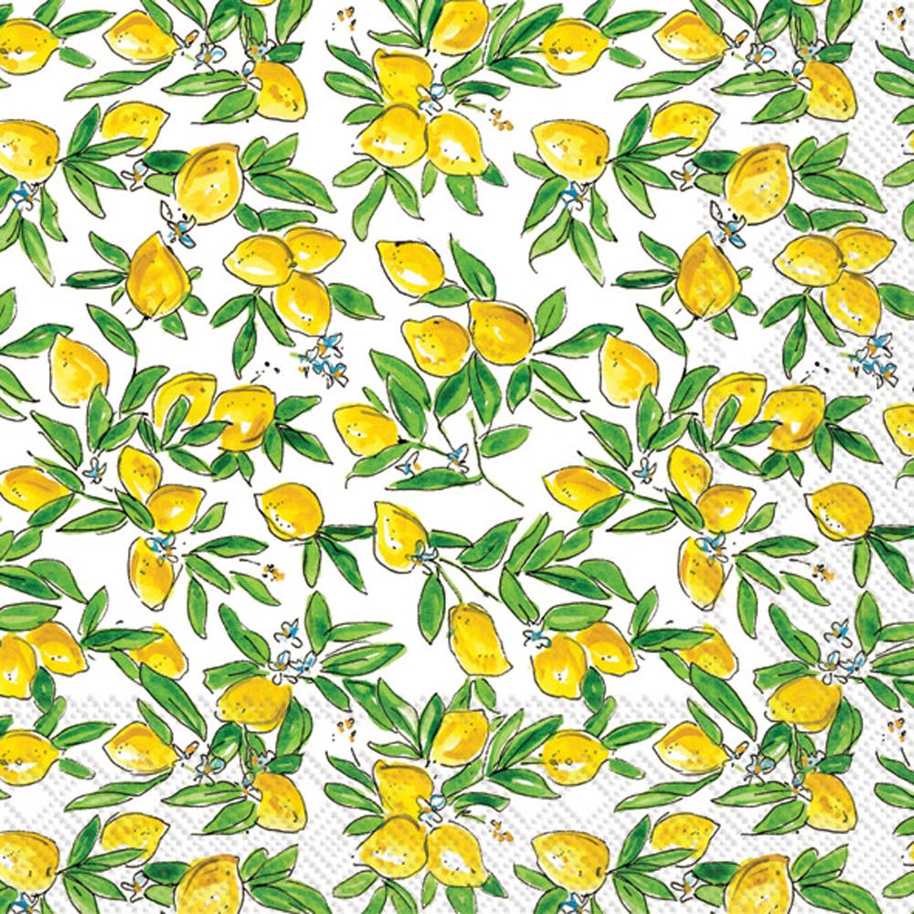 Lemons All Over Paper Cocktail Napkins