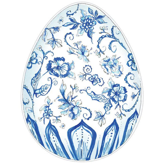 Blue Chinoiserie Easter Egg Posh Die-Cut Placemat