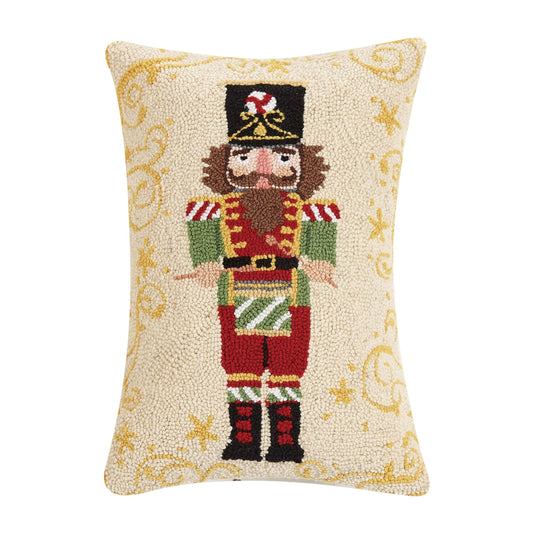 Holiday Magic Nutcracker Gold Hook Pillow