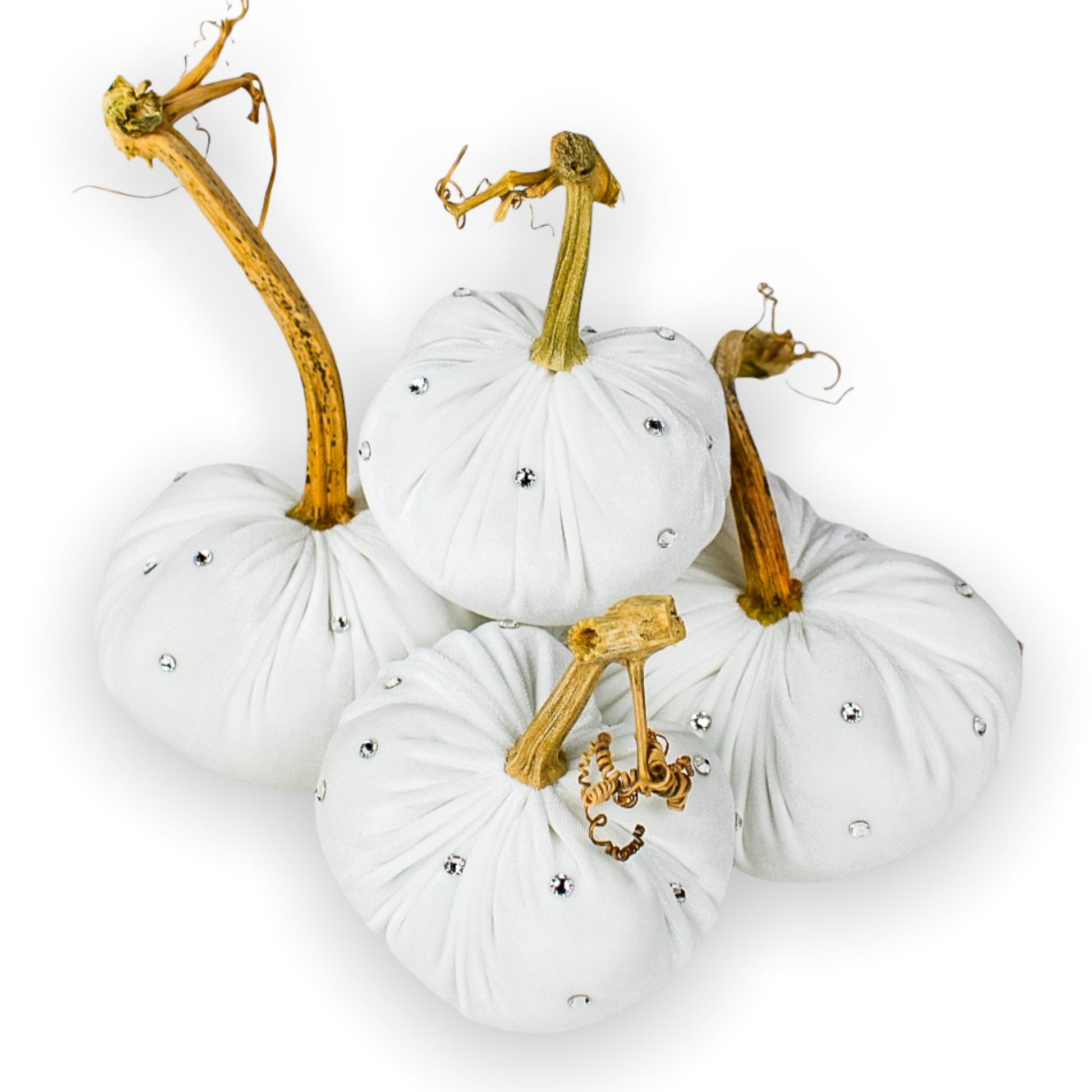 Velvet Pumpkins with Swarovski Crystals