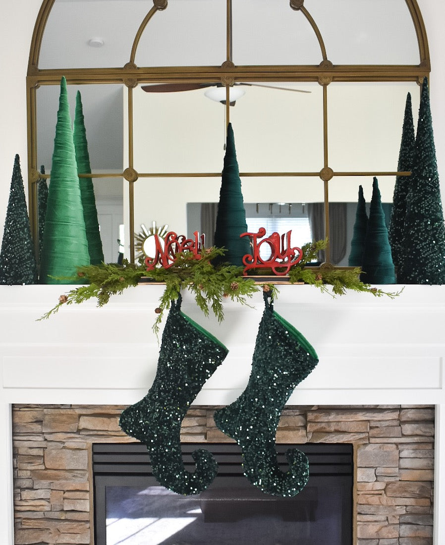 Velvet Sequin Christmas Stocking